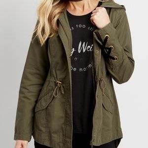 Maurice's lace up army green jacket
